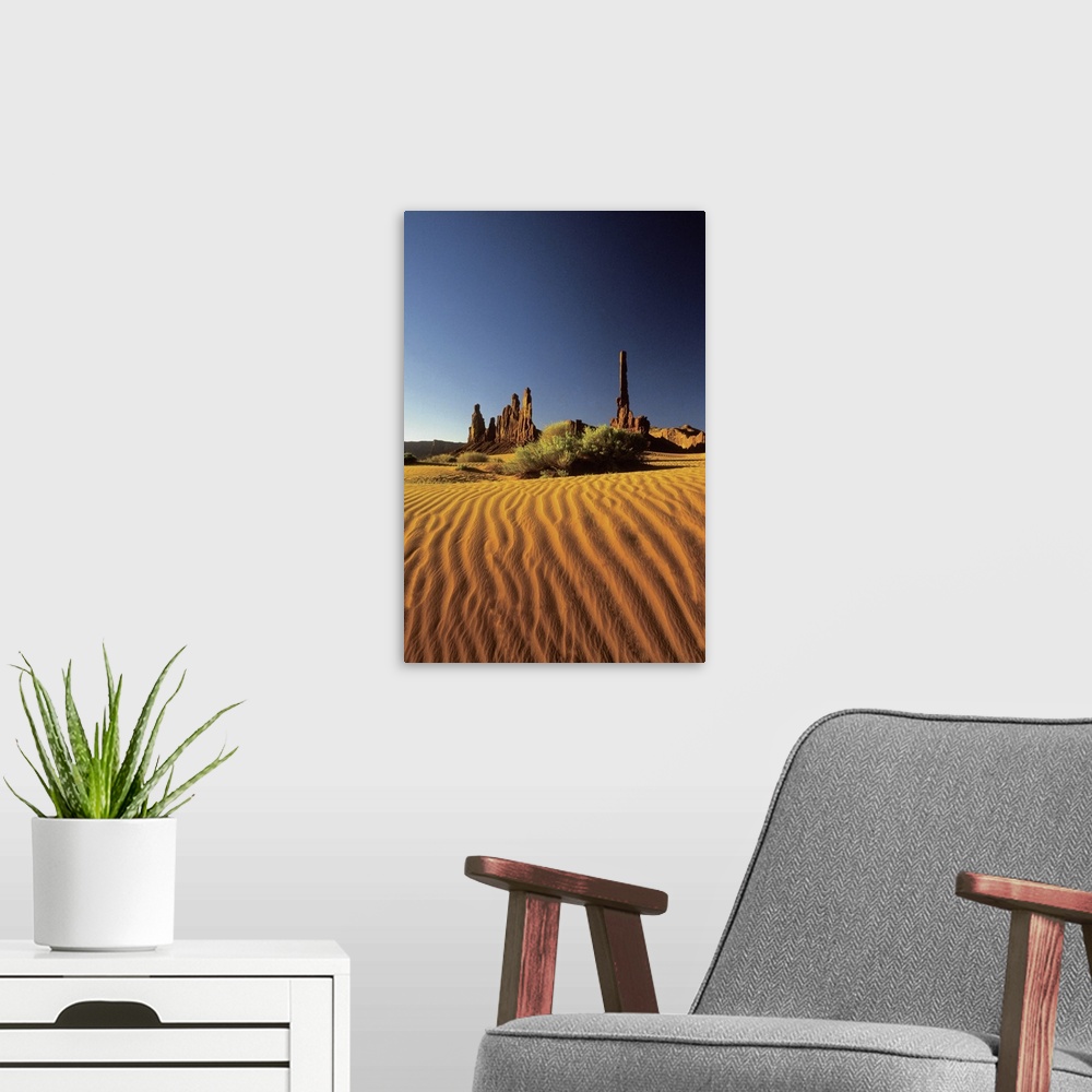 A modern room featuring Ripples in the sand, Monument Valley Tribal Park, Arizona, USA