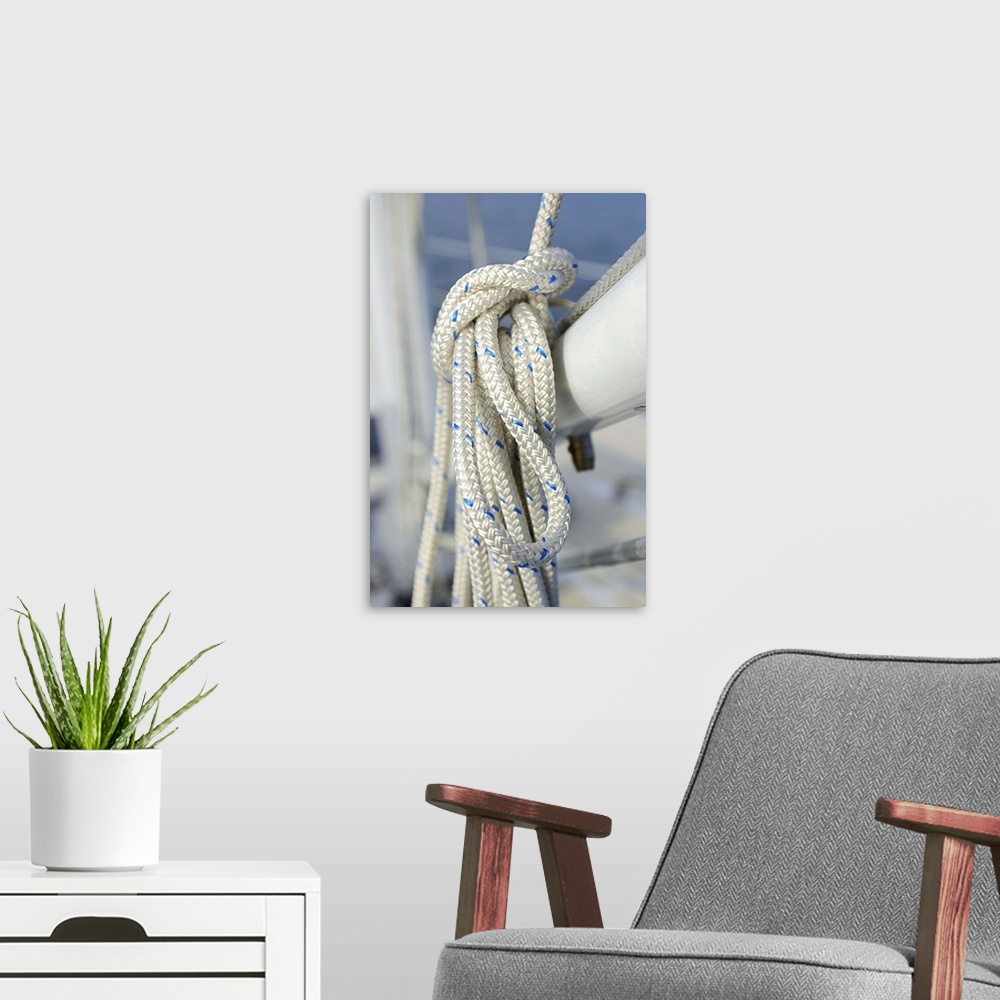 A modern room featuring Rope on sailboat