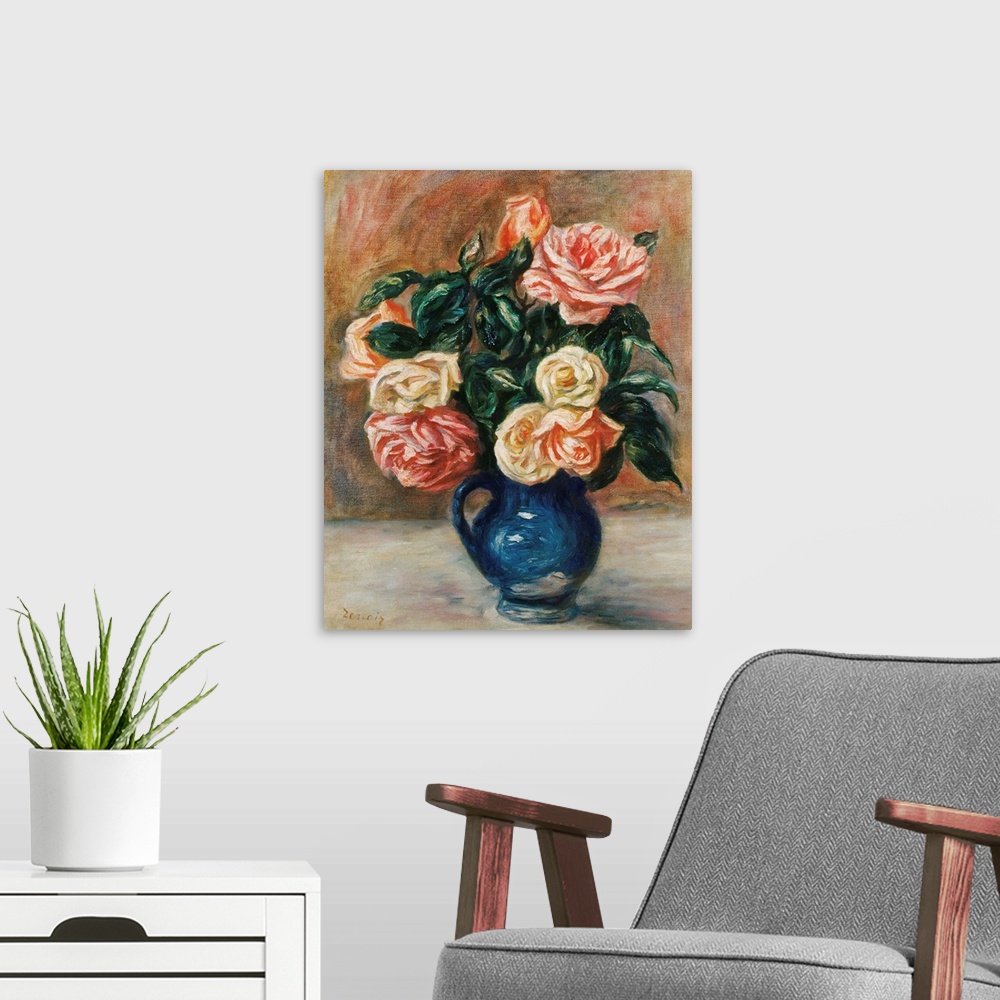 A modern room featuring Roses In A Jug