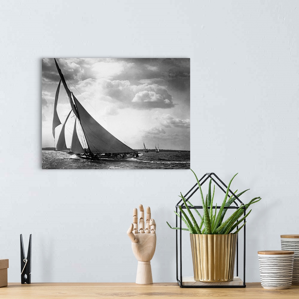 A bohemian room featuring Sailing Yacht Mohawk At Sea