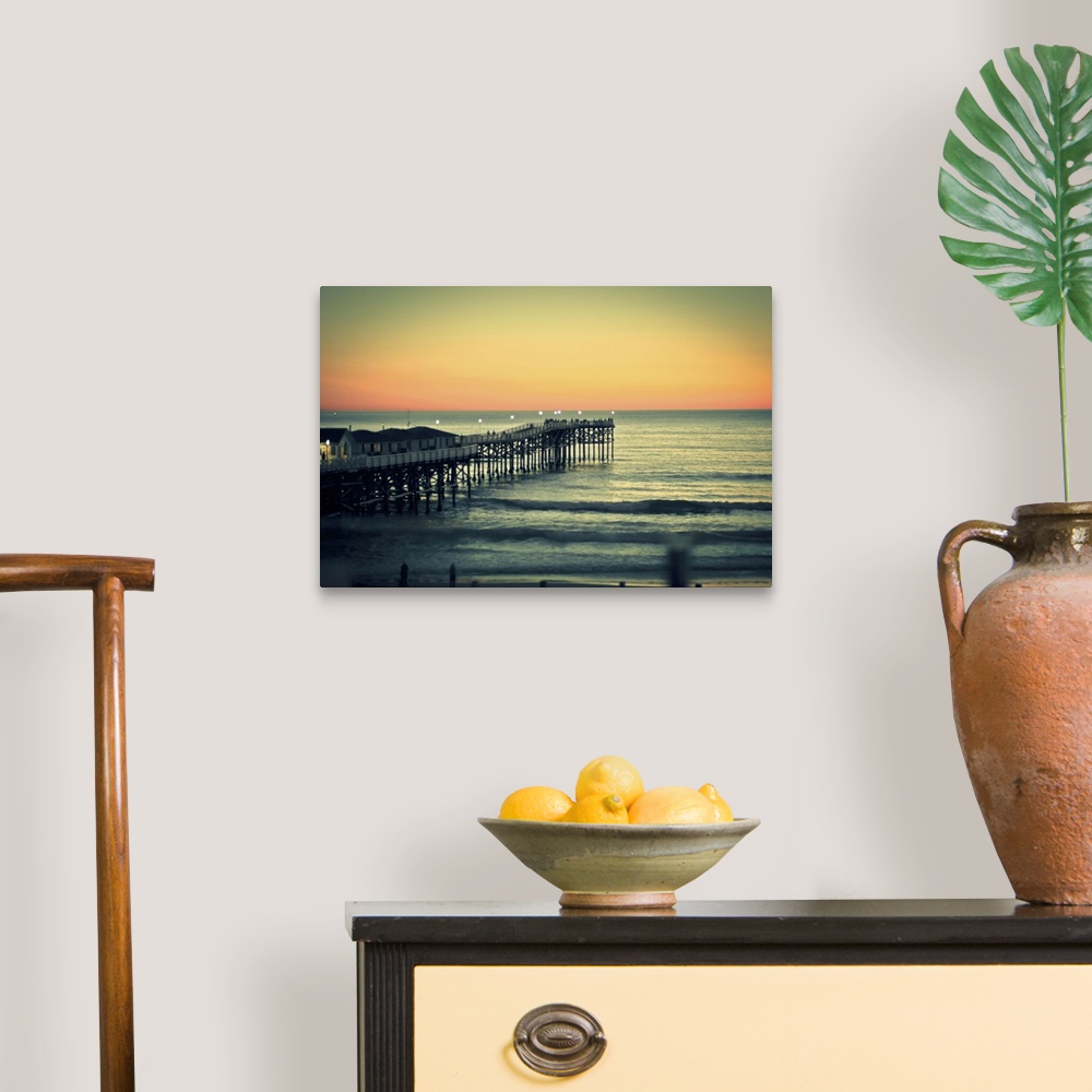 A traditional room featuring Sunset off coast of San Diego.