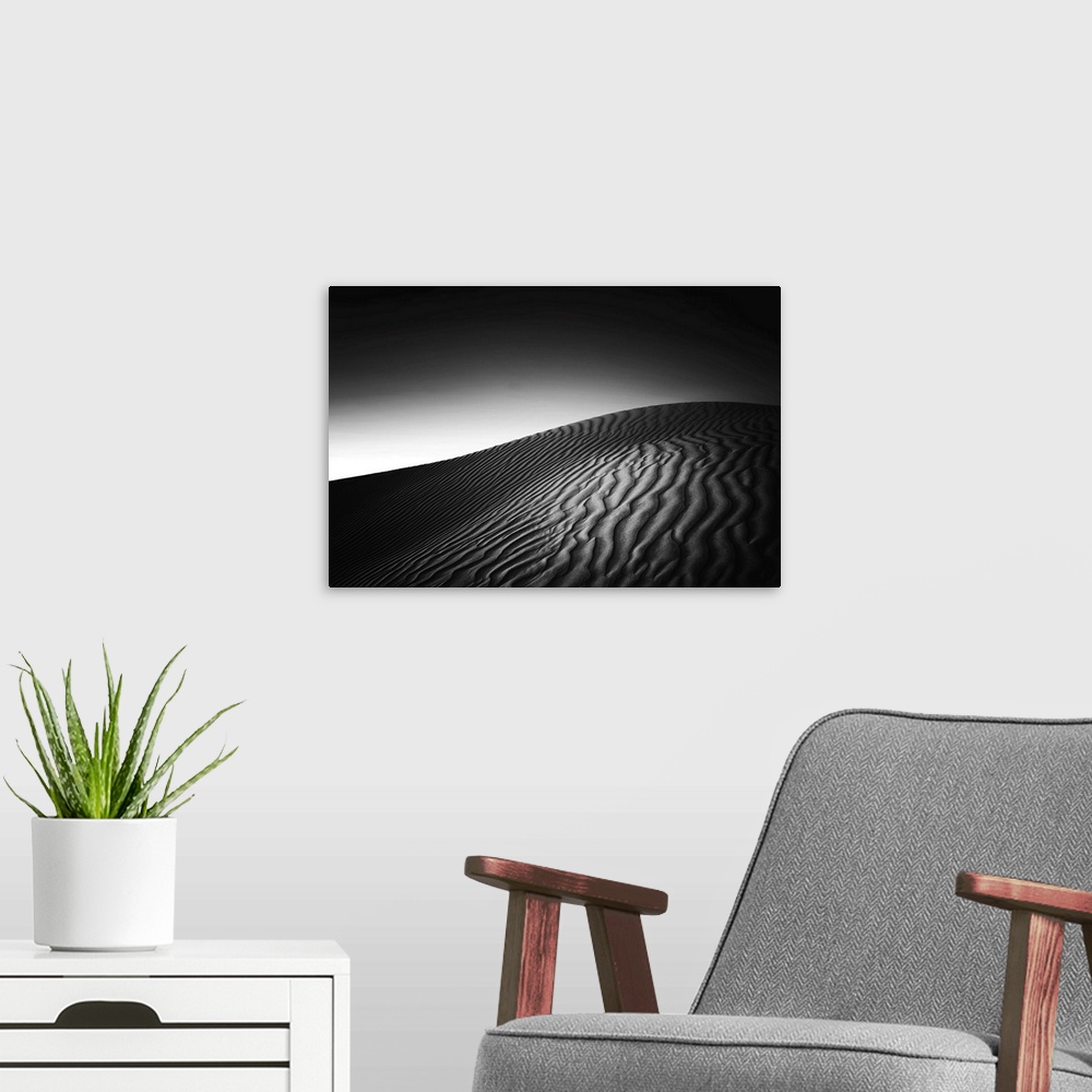 A modern room featuring Sand dunes, black and white - Australia