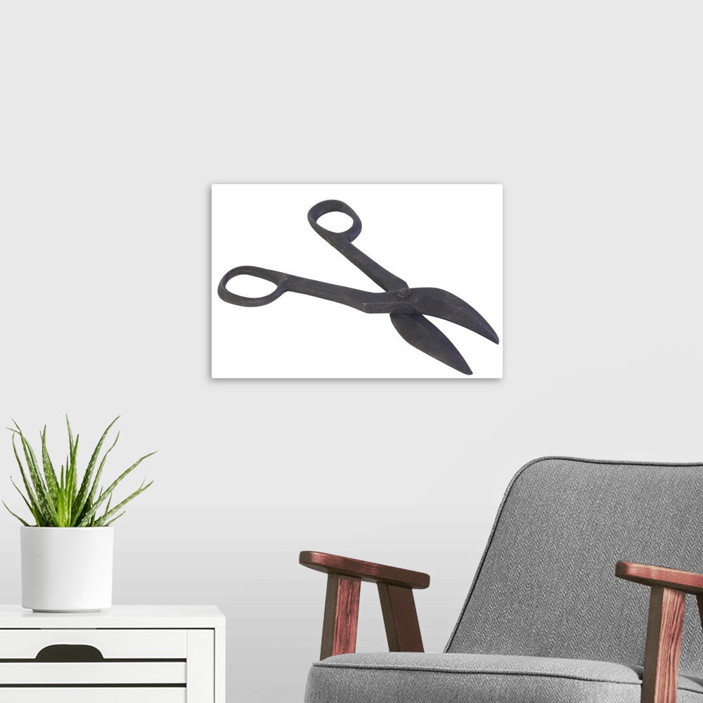 A modern room featuring scissors
