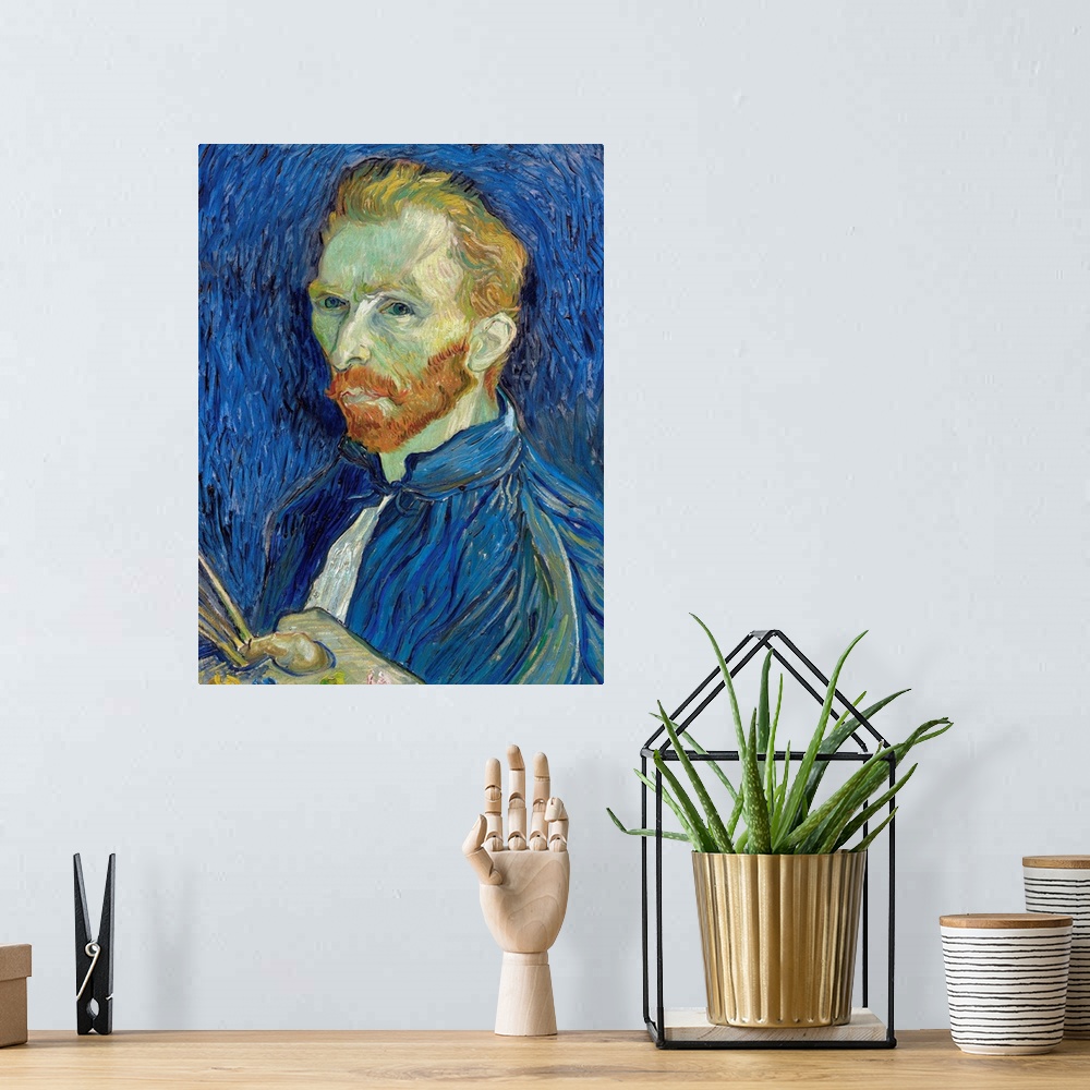 A bohemian room featuring Vincent van Gogh (French, 1853-1890), Self-Portrait, 1889, oil on canvas, 57.1 x 43.8 cm (22.5 x ...