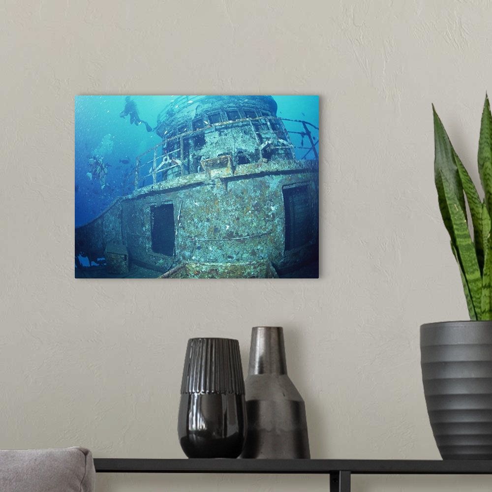 A modern room featuring Ship on the Bottom of the Sea