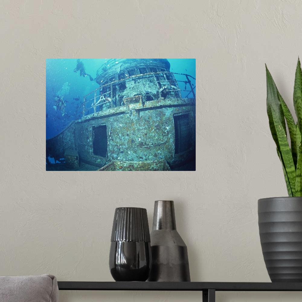 A modern room featuring Ship on the Bottom of the Sea