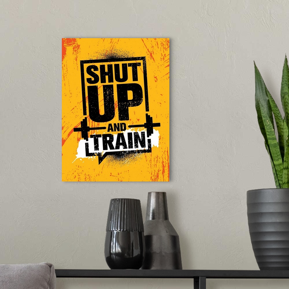 A modern room featuring Shut Up And Train