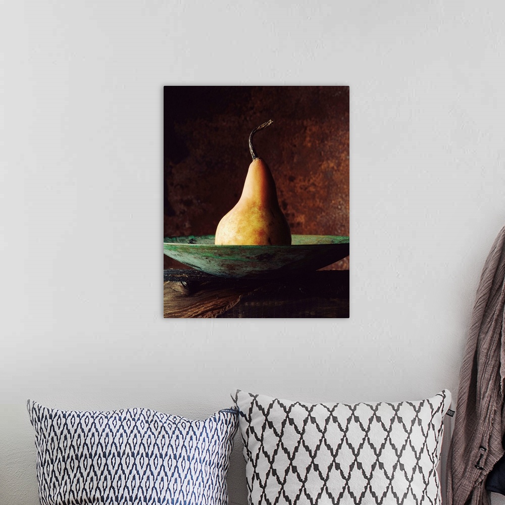 A bohemian room featuring Single Pear In Bowl