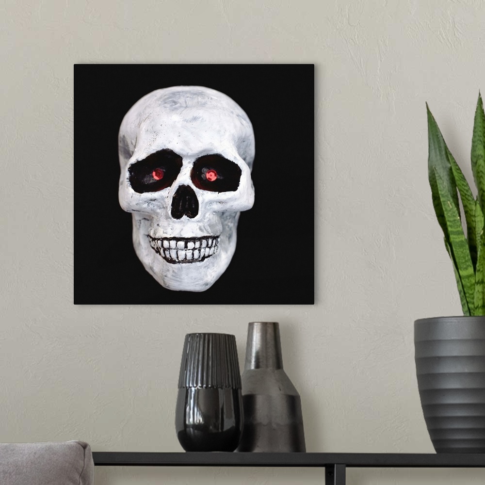 A modern room featuring Skull