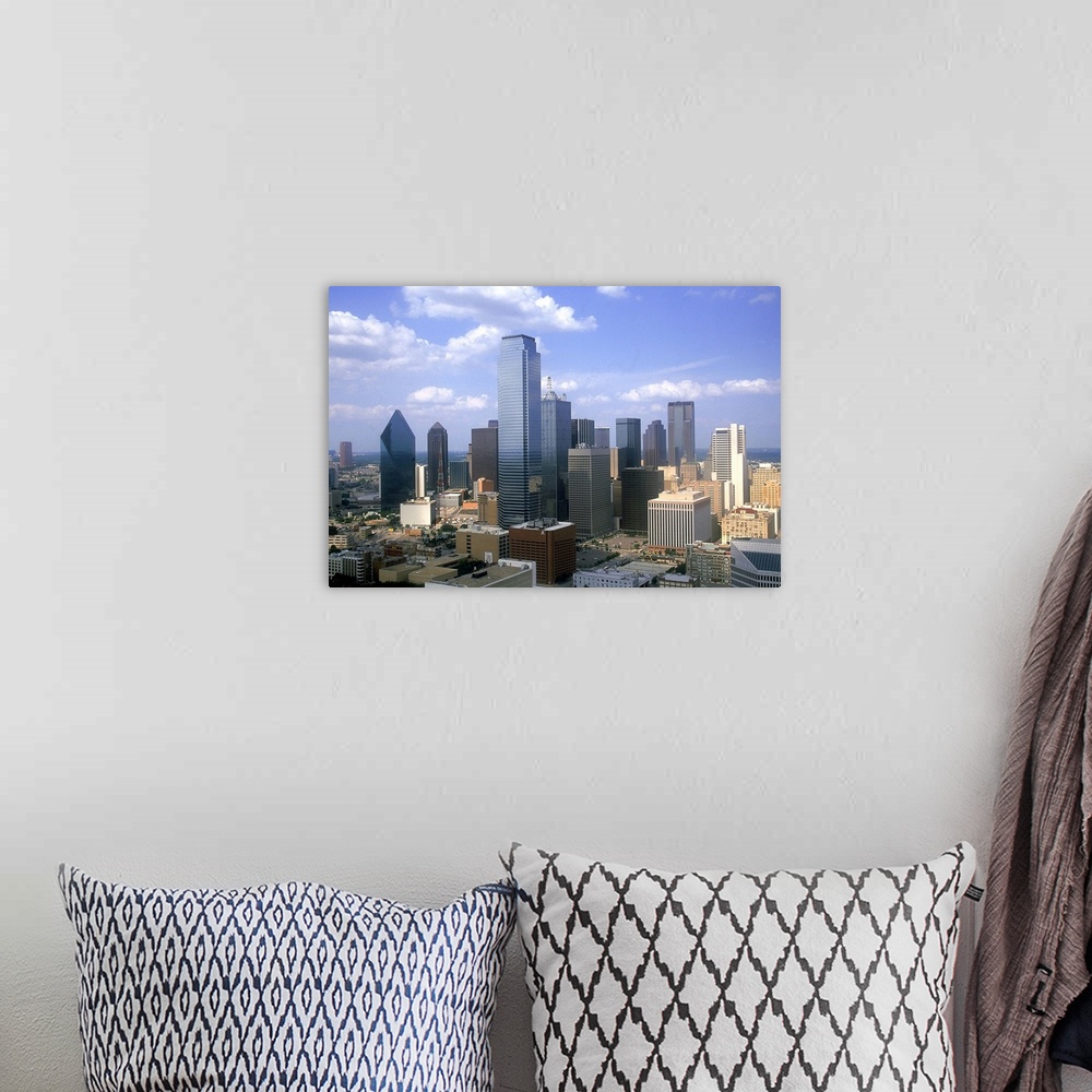 A bohemian room featuring Skyline from Reunion Tower looking north, Dallas, TX