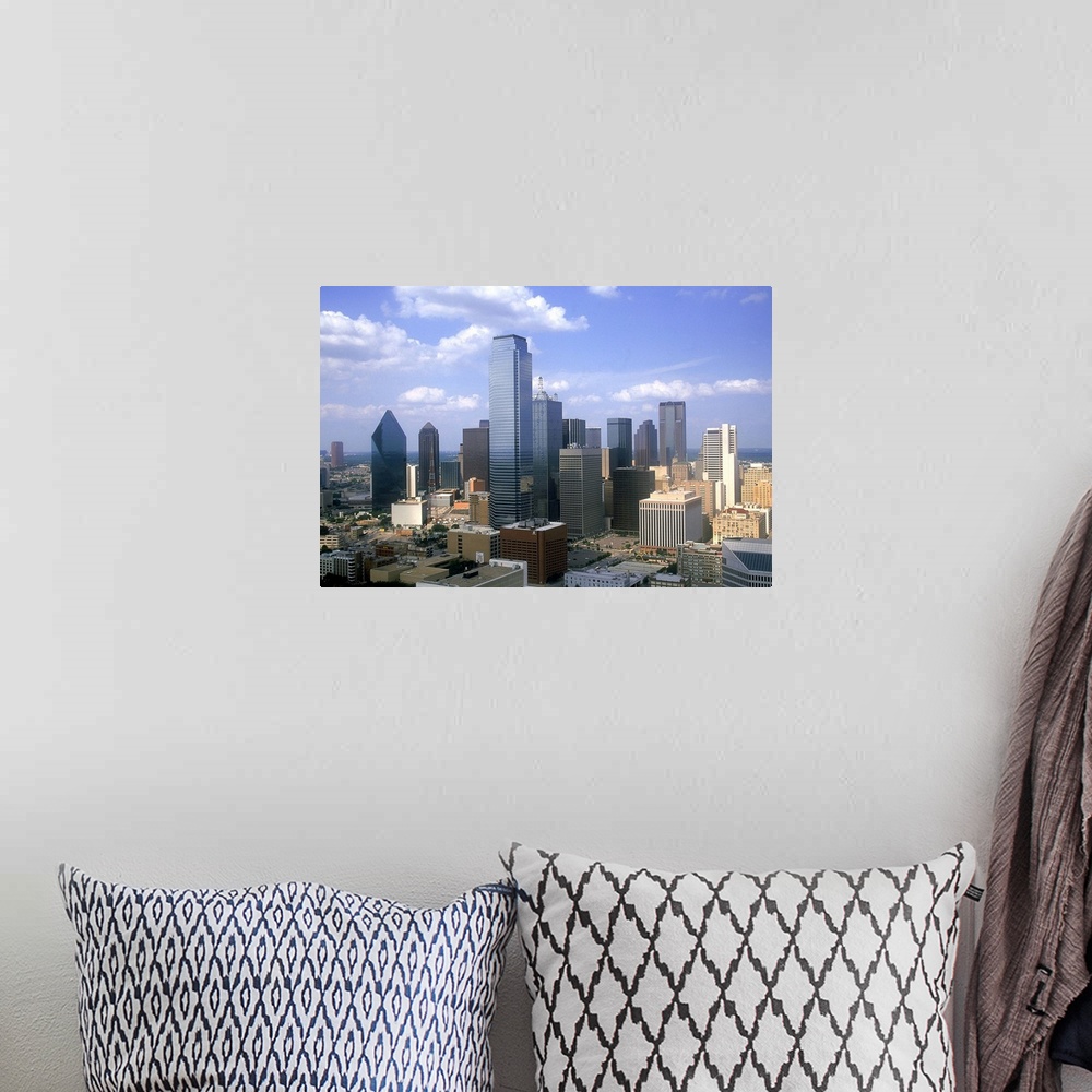 A bohemian room featuring Skyline from Reunion Tower looking north, Dallas, TX