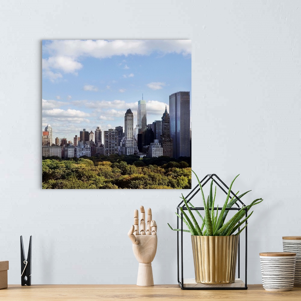 A bohemian room featuring Skyline Of New York City
