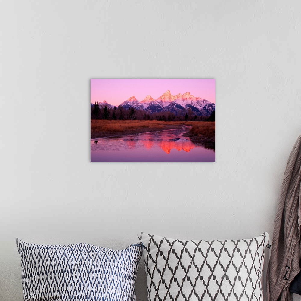 A bohemian room featuring Snow-Capped Mountains At Daybreak