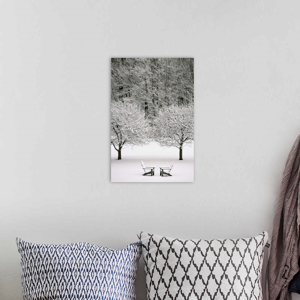 A bohemian room featuring Snow Covered Landscape