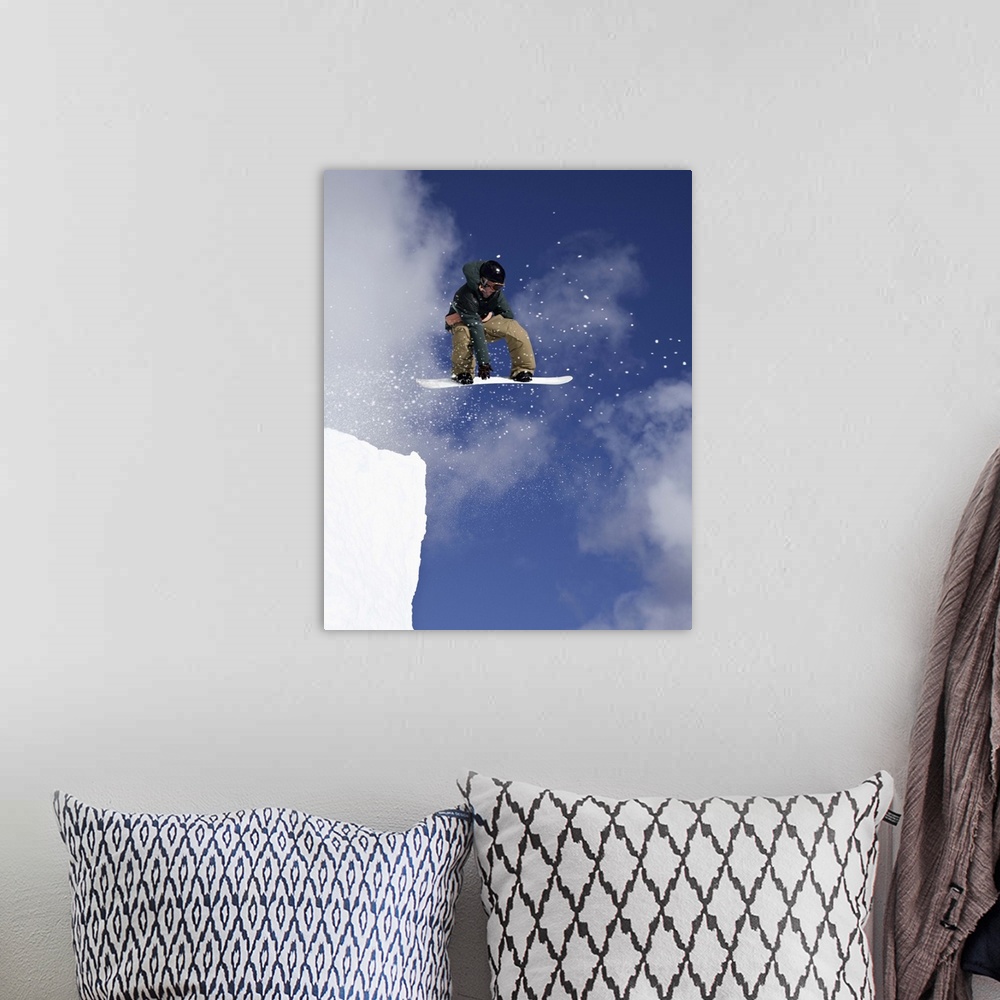 A bohemian room featuring Snowboarder