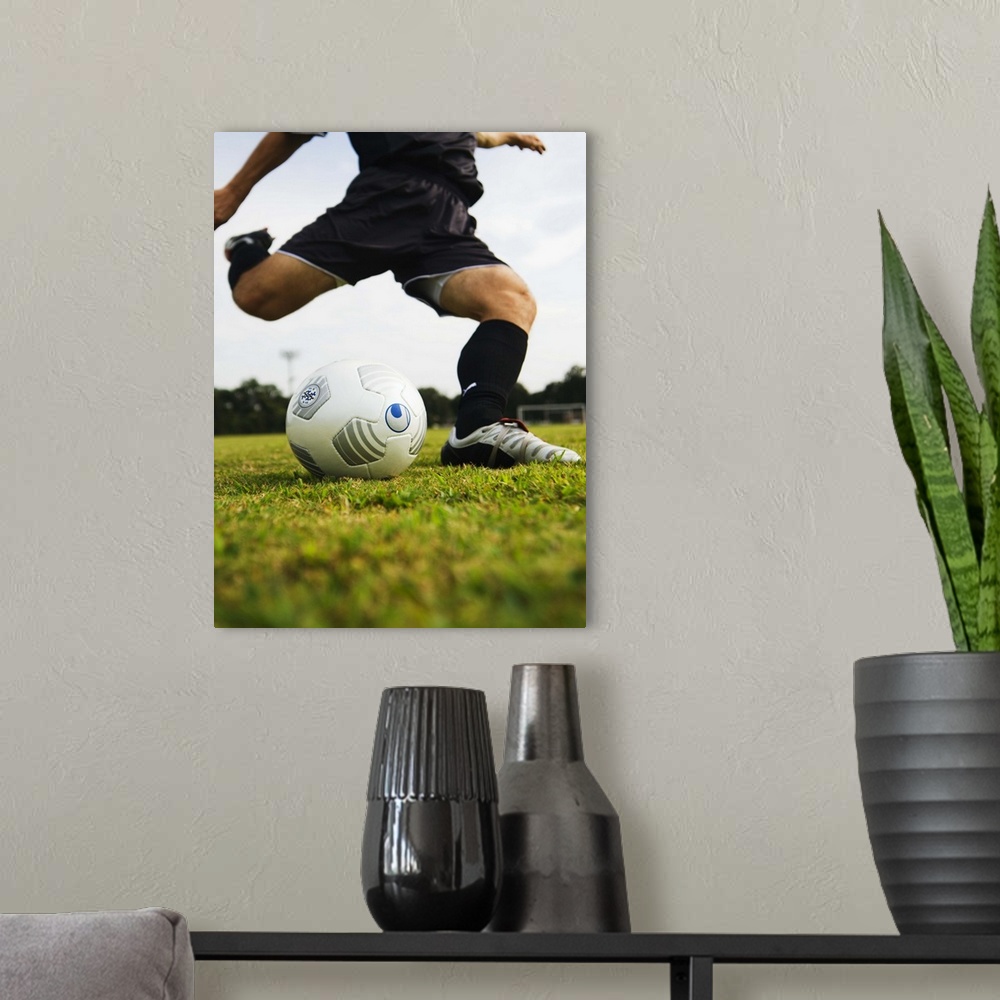 A modern room featuring Soccer