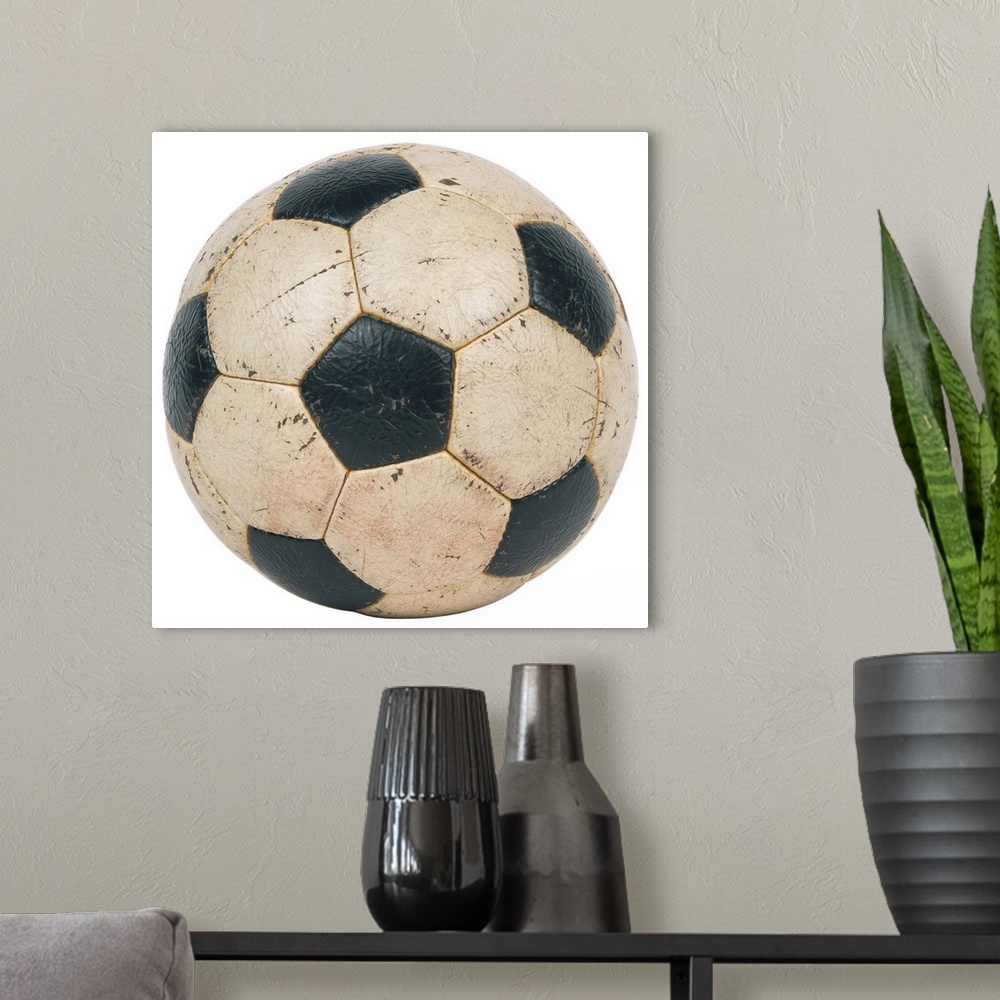 A modern room featuring Soccer ball