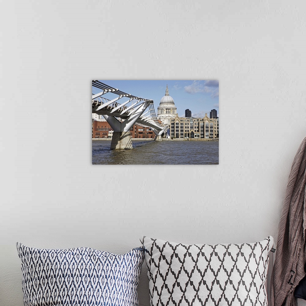A bohemian room featuring St Paul's Cathedral and Millennium Bridge.