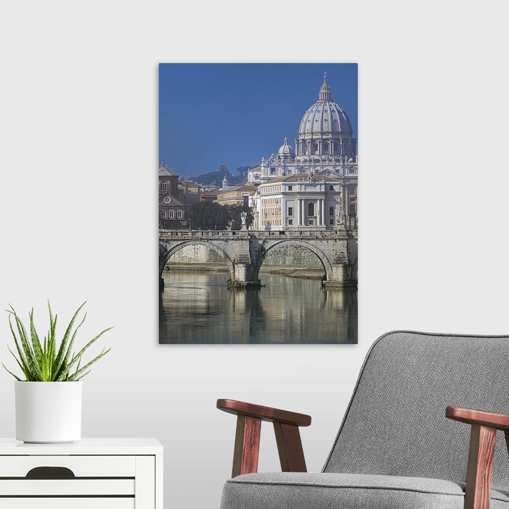 A modern room featuring St Peters Basilica, Rome, Italy
