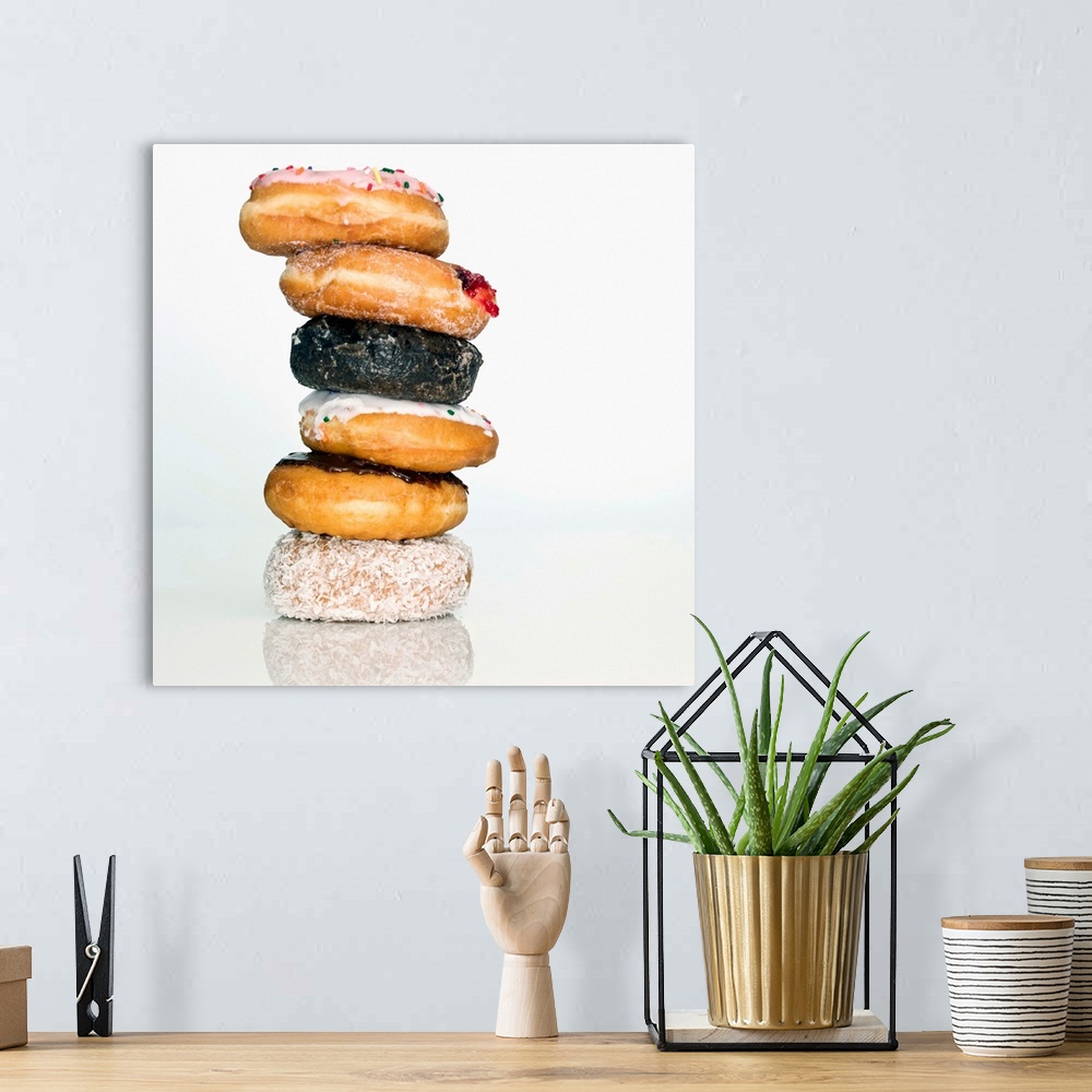 A bohemian room featuring Stack Of Donuts