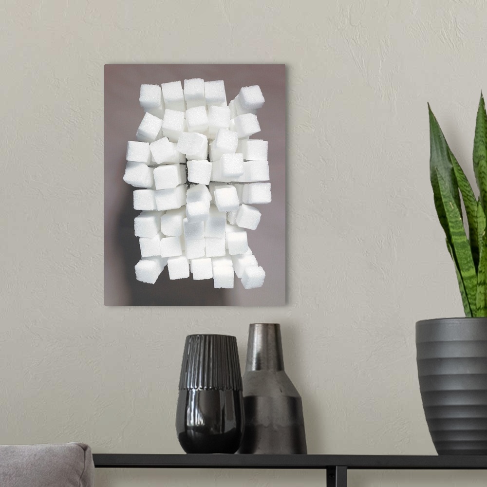 A modern room featuring Stacks Of Sugar Cubes