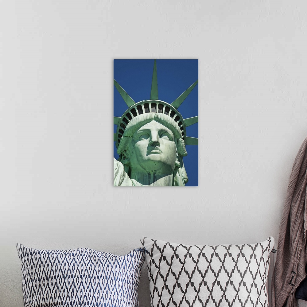 A bohemian room featuring Statue of Liberty