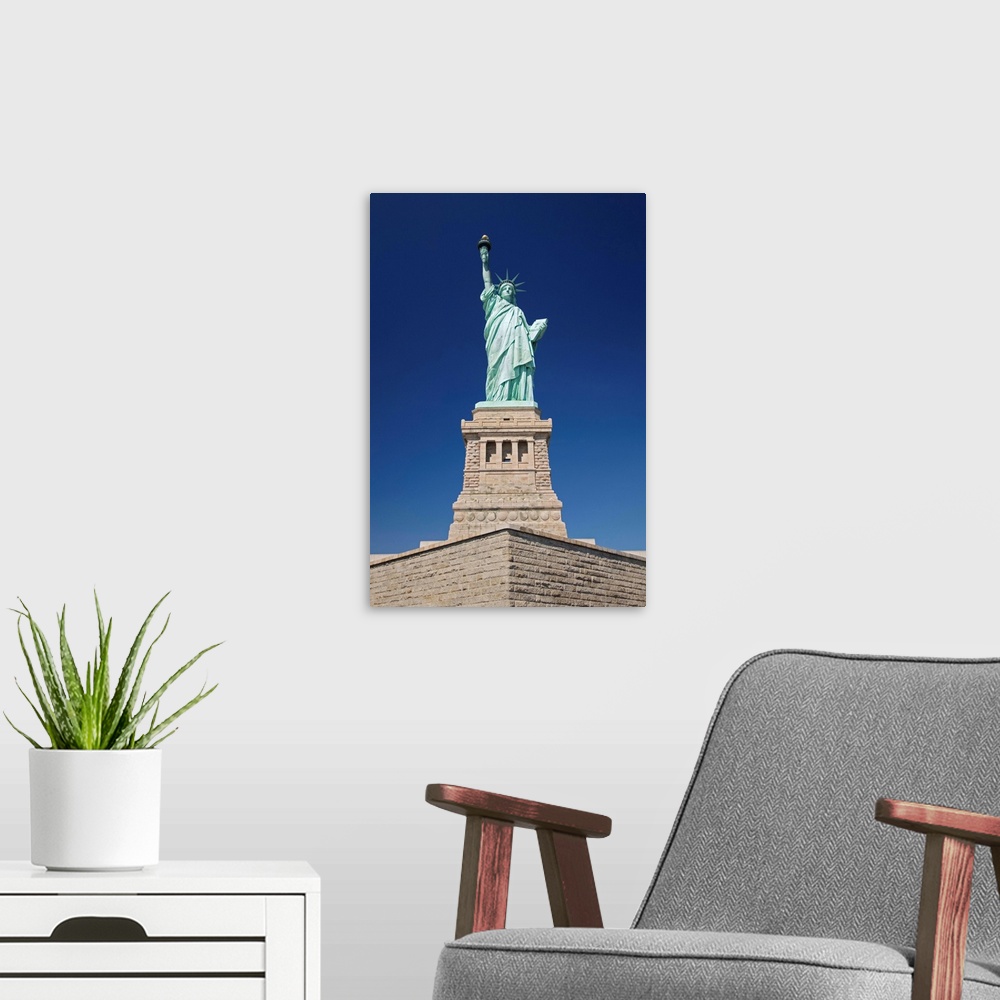 A modern room featuring Statue Of Liberty National Monument