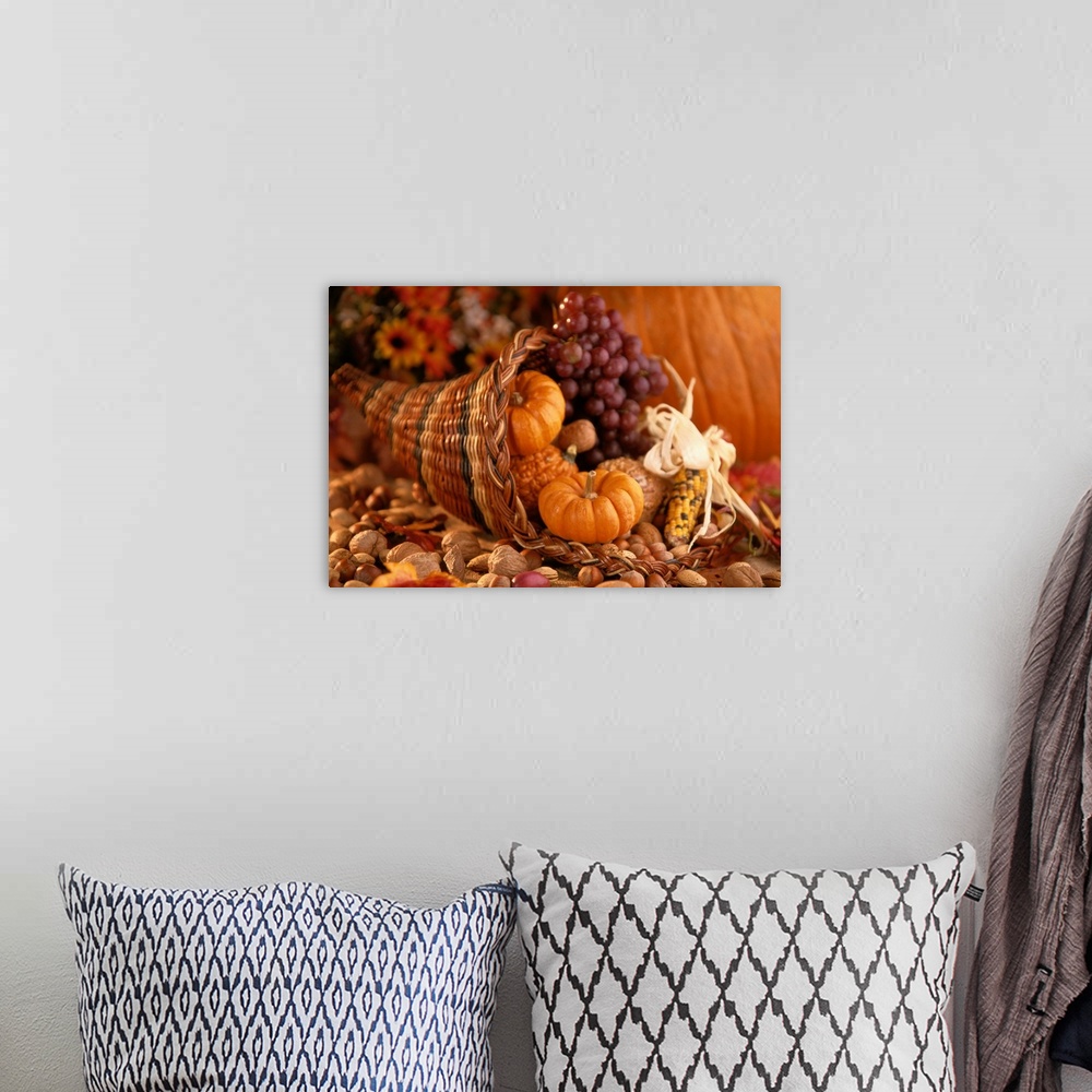 A bohemian room featuring Still Life of Thanksgiving Harvest