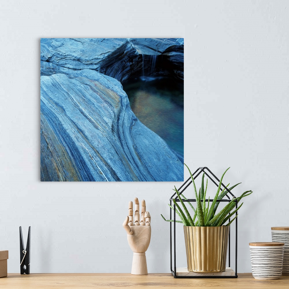 A bohemian room featuring Strata In Rock Formation Along Verzasca River