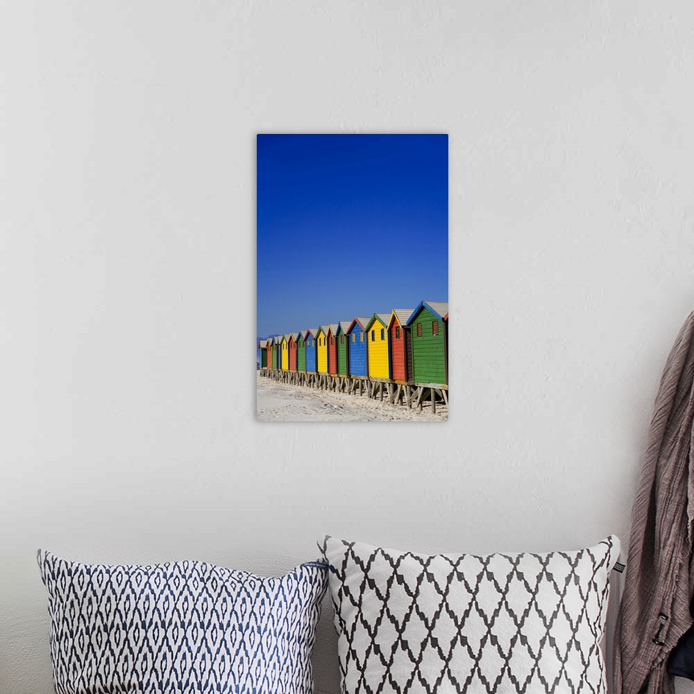 A bohemian room featuring Colorful beach huts.