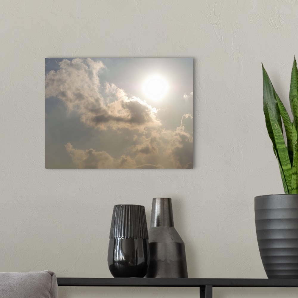 A modern room featuring Sun and clouds