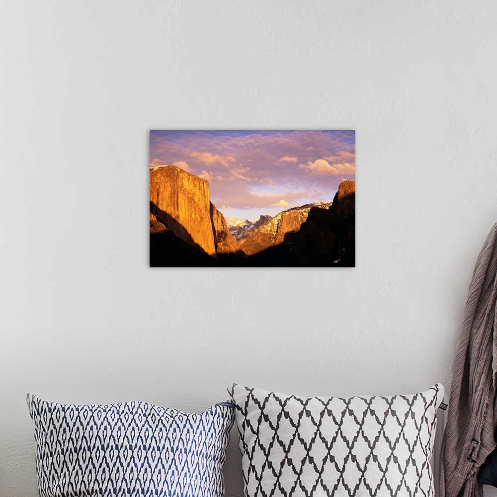 A bohemian room featuring Sunset In Yosemite Valley