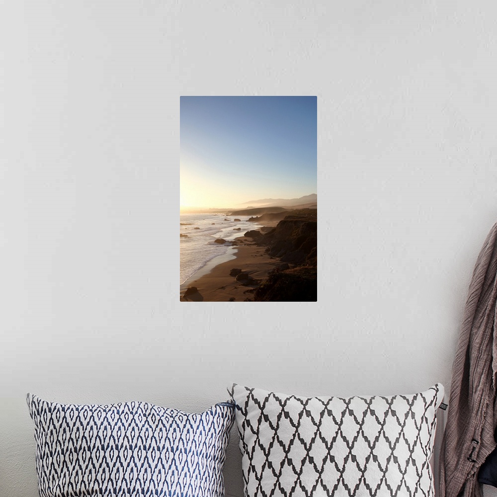 A bohemian room featuring Summer sunset along california highway 1 along Big Sur between Monterey and San Luis Obispo with ...