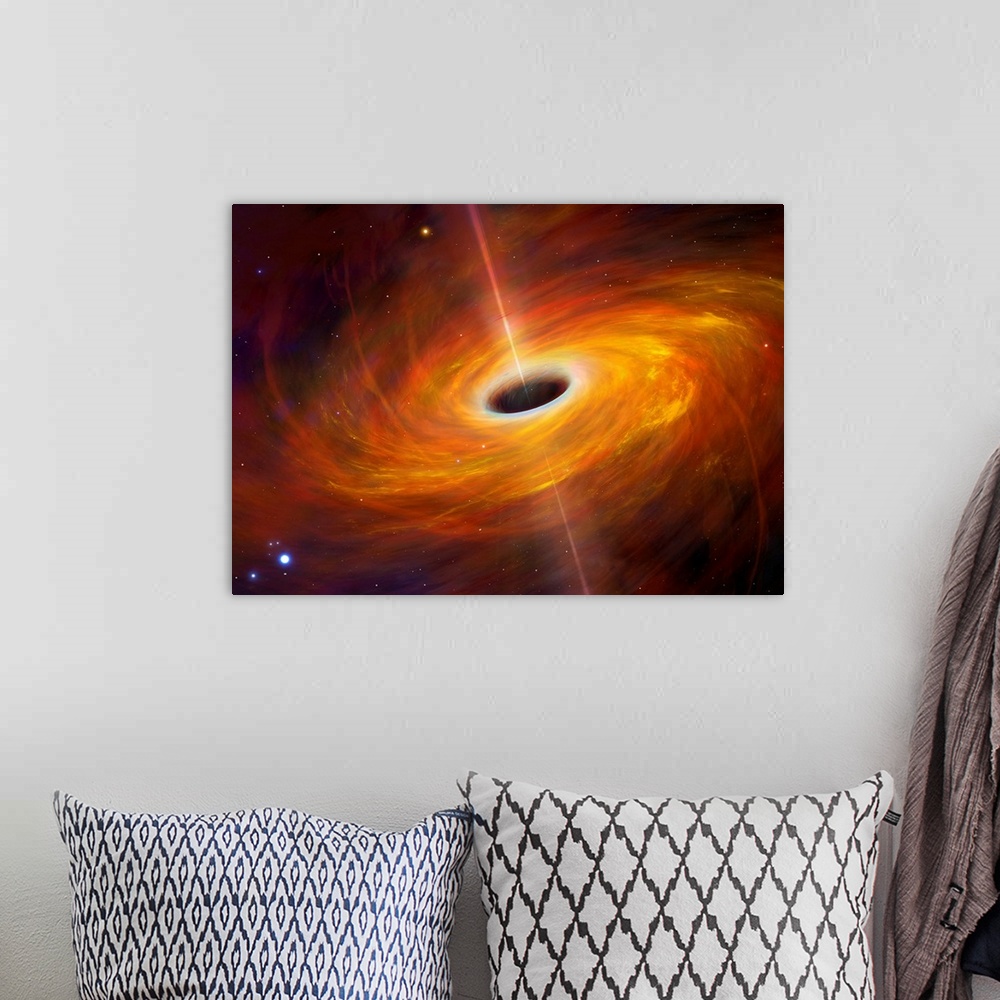 A bohemian room featuring A black hole is an object so compact - usually a collapsed star - that nothing can escape its gra...