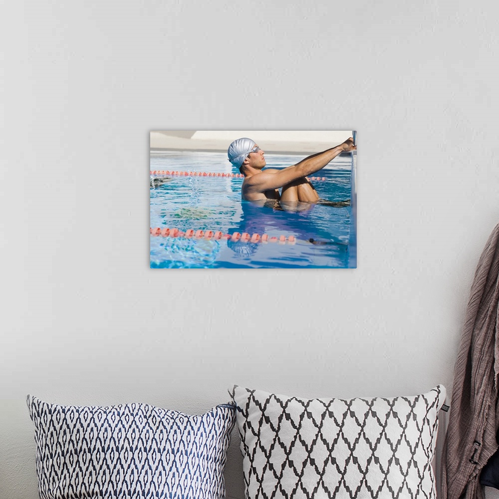 A bohemian room featuring Swimmer in pool