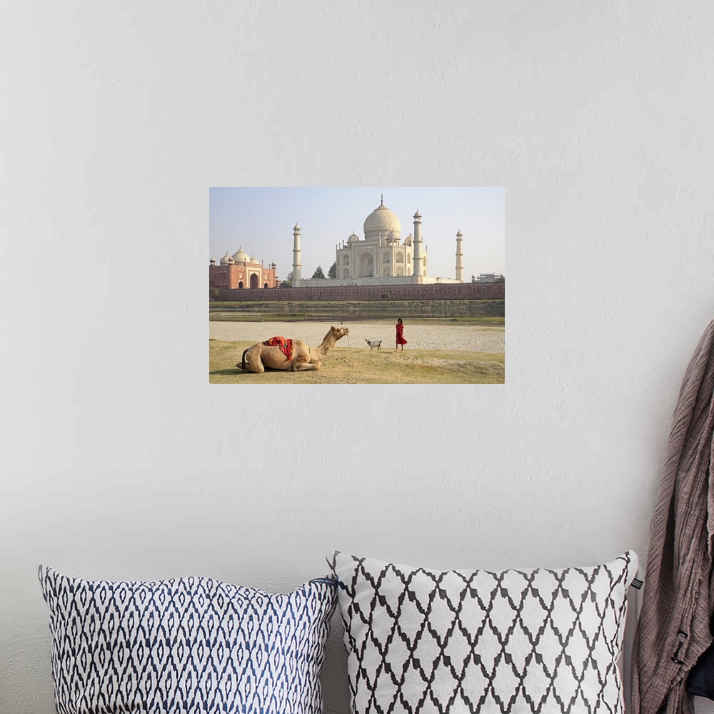 A bohemian room featuring Taj Mahal, Agra, India