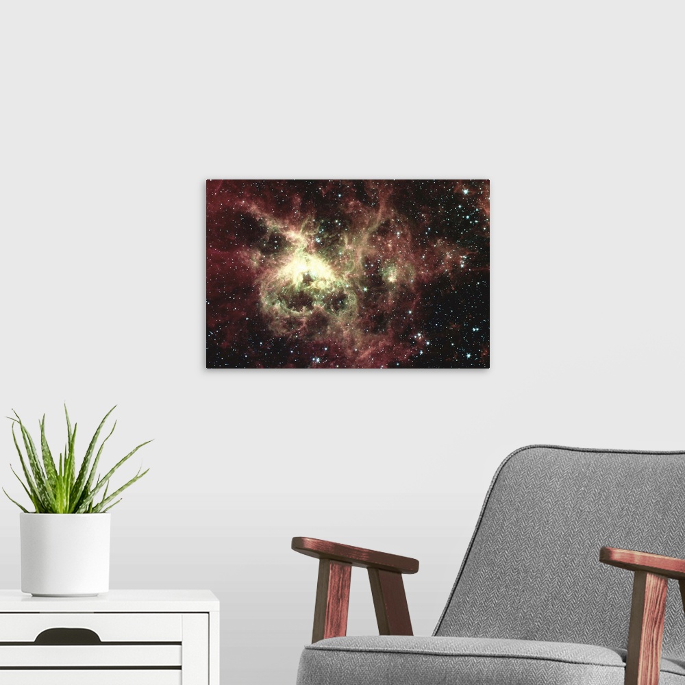 A modern room featuring Tarantula Nebula