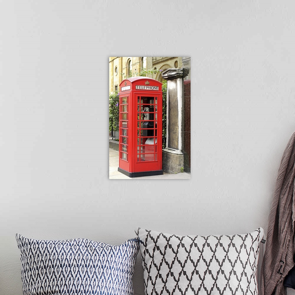 A bohemian room featuring Telephone booth in London, England