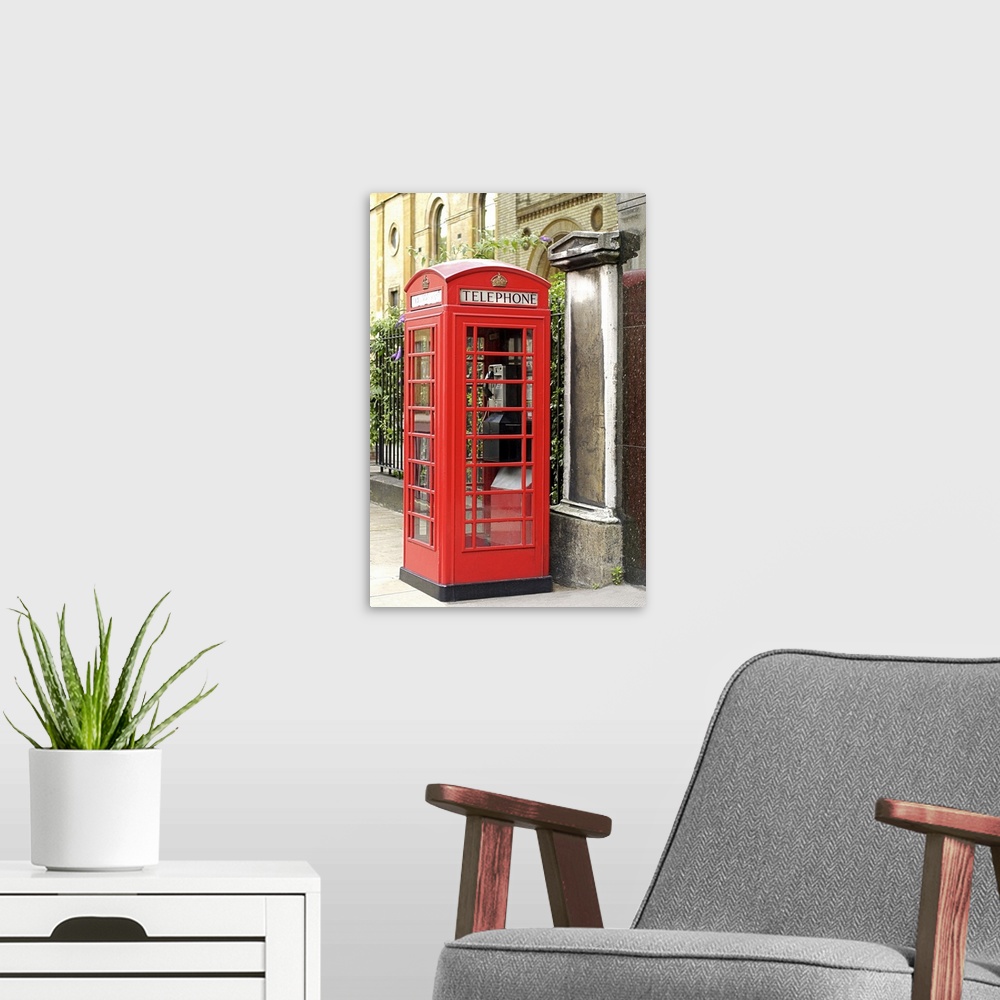 A modern room featuring Telephone booth in London, England