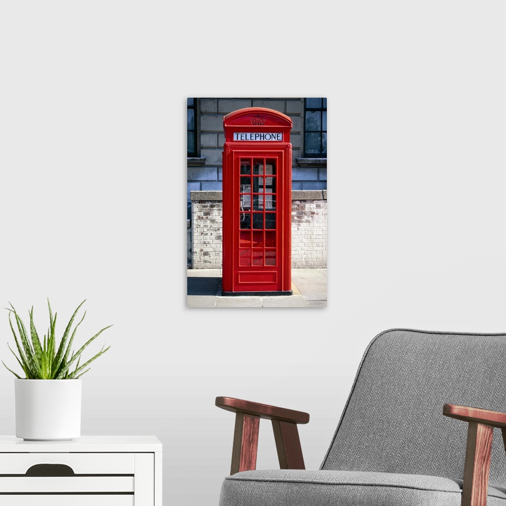 A modern room featuring Telephone booth, London, England