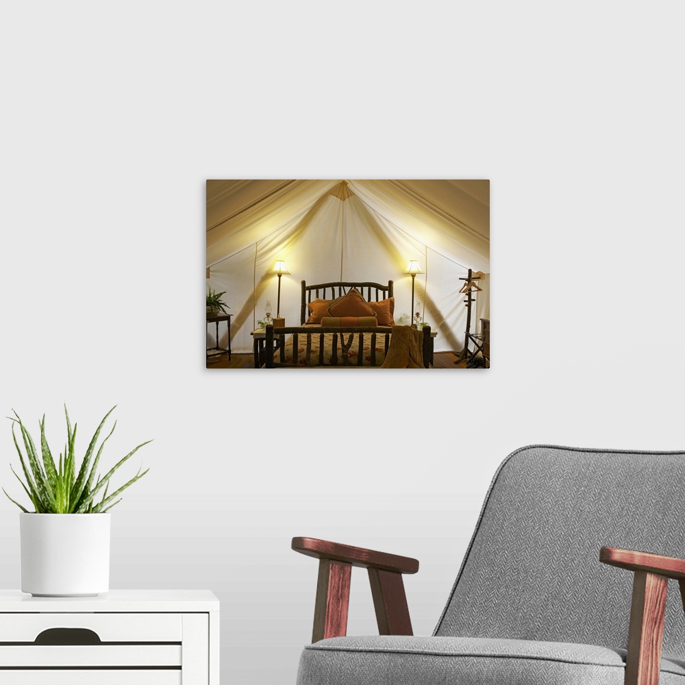 A modern room featuring Resort, Camping,