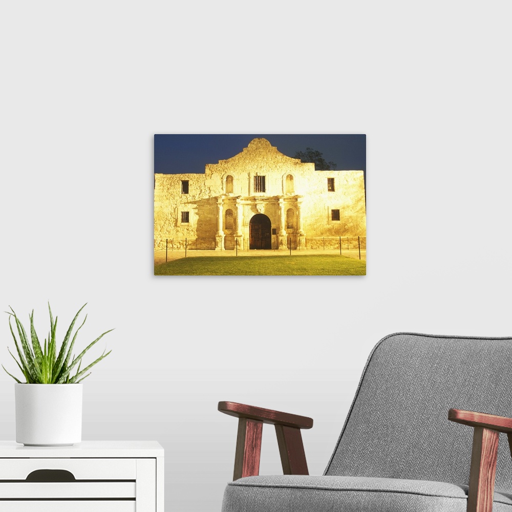 A modern room featuring 'The Alamo Historic Mission, San Antonio, Texas'