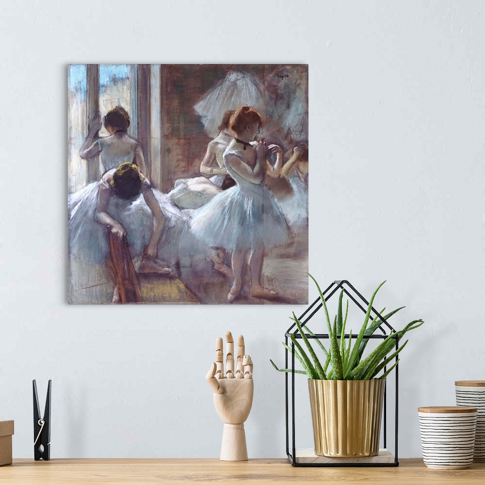 A bohemian room featuring Edgar Degas, The Ballet Class, oil on canvas, 1871-4, 85 x 75 cm (33.5 x 29.5 in), Musee d'Orsay,...
