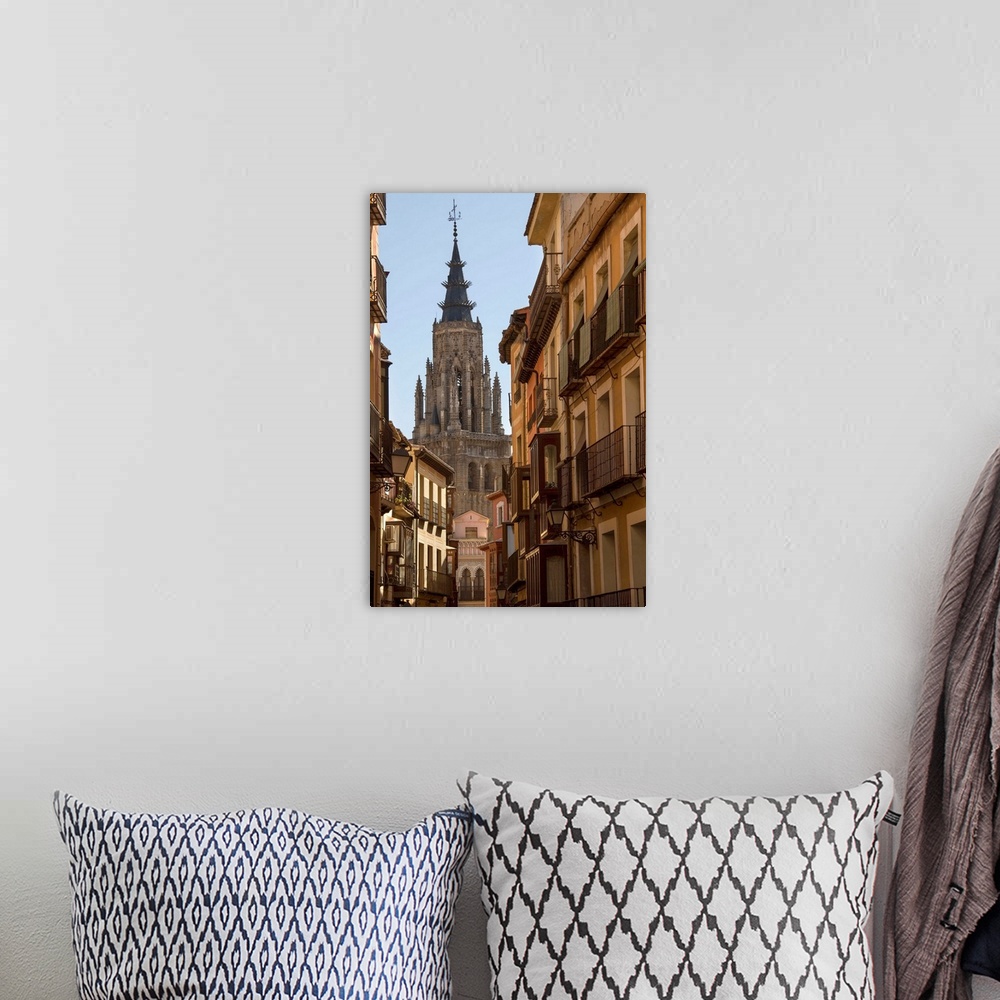 A bohemian room featuring The Cathedral in the city of Toledo in the La Mancha region of central Spain.
