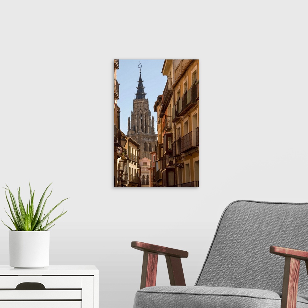 A modern room featuring The Cathedral in the city of Toledo in the La Mancha region of central Spain.