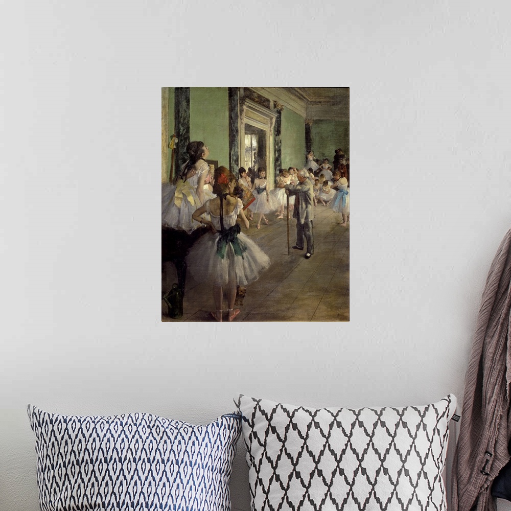 A bohemian room featuring The Dancing Class by Edgar Degas, Musee d'Orsay, Paris, France.