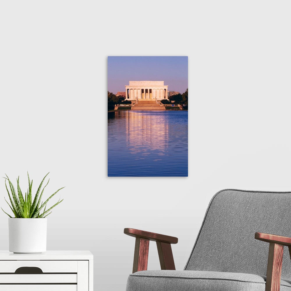A modern room featuring The Lincoln Memorial and the Reflecting Pool in Washington, DC
