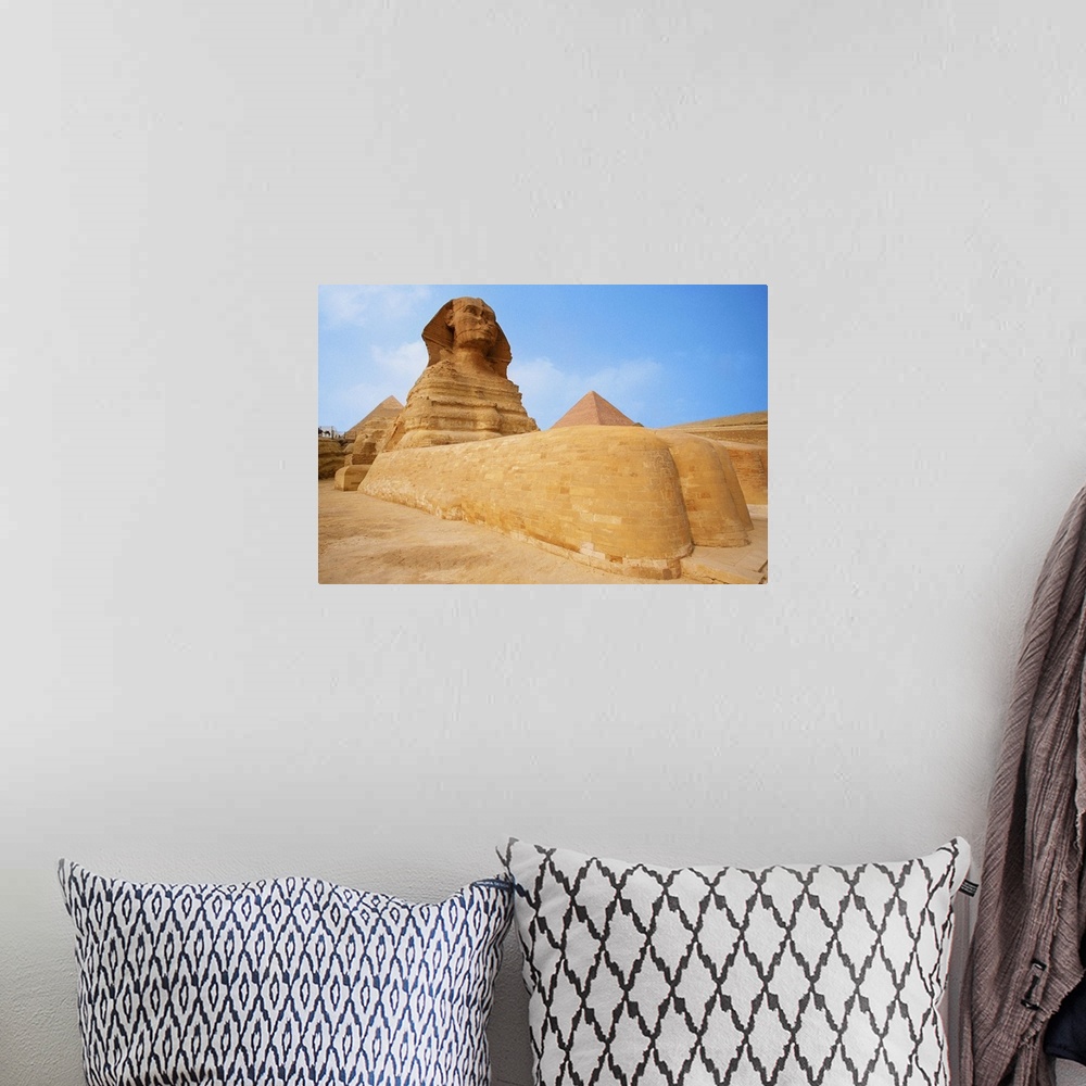 A bohemian room featuring The Sphinx at the Giza pyramid of Chephren, Egypt