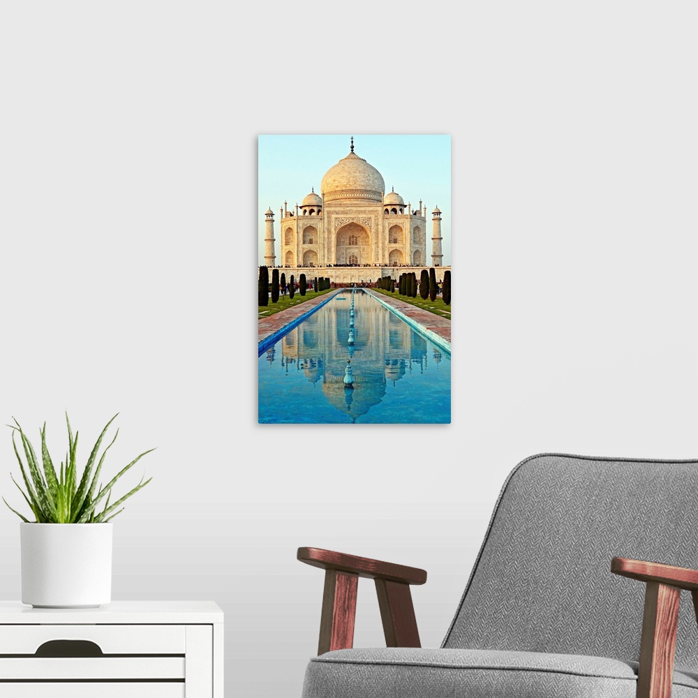 A modern room featuring One of the seven wonders of the world is the majestic tomb of Mumtaz Mahal buit by Shajahan. It's...