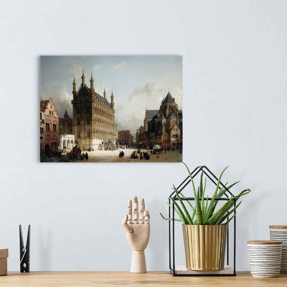 A bohemian room featuring The Town Hall, Louvain, Belgium by Michael Neher
